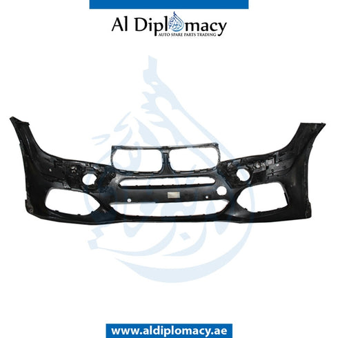 Front Bumper, WITH SENSOR AND WIPER Hole, M Look, EMPTY for BMW X5 Series F15 (2013-2018) models, Part Number UN-51118062459