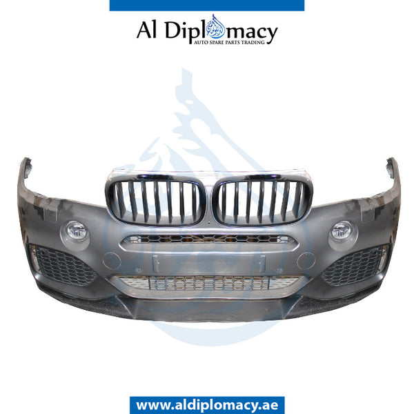Front Bumper, WITH SENSOR AND WIPER Hole, COMPLETE for BMW X5 Series F15 (2013-2018) models, Part Number UN-51118062488-CO