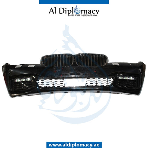 Front Bumper, WITH SENSOR Hole, M Look, COMPLETE for BMW 7 Series G11 (2015) models, Part Number UN-51118064748-CO