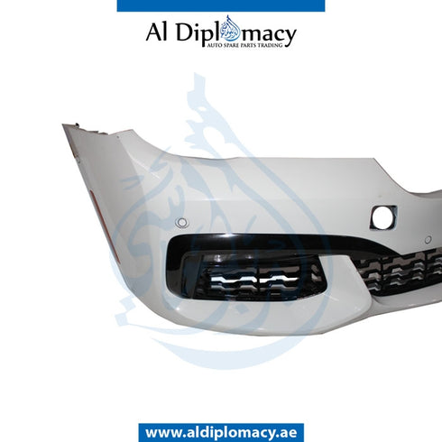 Front Bumper, WITH SENSOR AND CAMERA Hole, M Look, COMPLETE for BMW 7 Series G11 (2015) models, Part Number UN-51118064755-CO