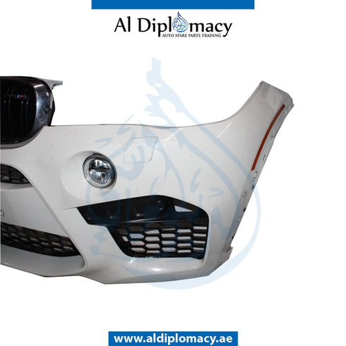 Front Bumper, WITH SENSOR AND WIPER Hole, M Look, Usa, COMPLETE for BMW X5 Series F85 (2014-2018) models, Part Number UN-51118066734-CO