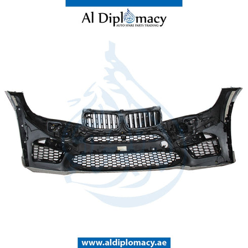 Front Bumper, WITH SENSOR AND WIPER Hole, M Look, Usa, COMPLETE for BMW X5 Series F85 (2014-2018) models