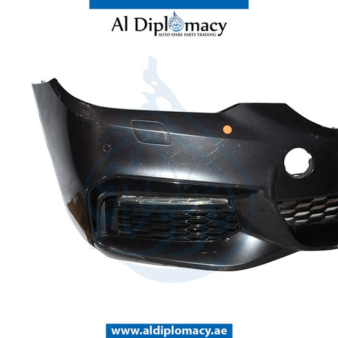 Front Bumper, WITH SENSOR AND WIPER Hole, M Look, COMPLETE for BMW 5 Series G30 (2016-2020) models, Part Number UN-51118069075-CO