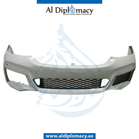 Front Bumper, WITH SENSOR Hole, M Style, COMPLETE for BMW 6 Series G32 (2017-2020) models, Part Number UN-51118072206-CO