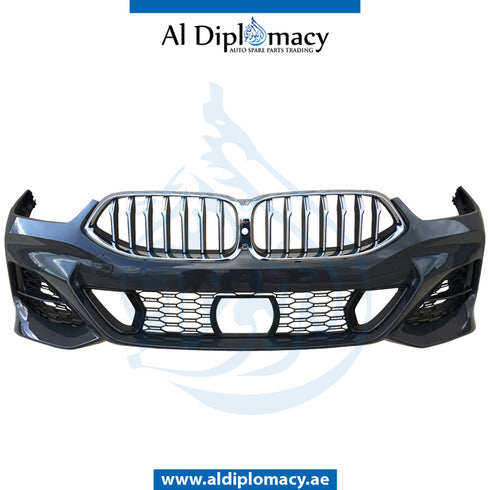 Front Bumper, WITH Sensor, COMPLETE for BMW 8 Series G14 (2018-2023) models, Part Number UN-51118076675-CO