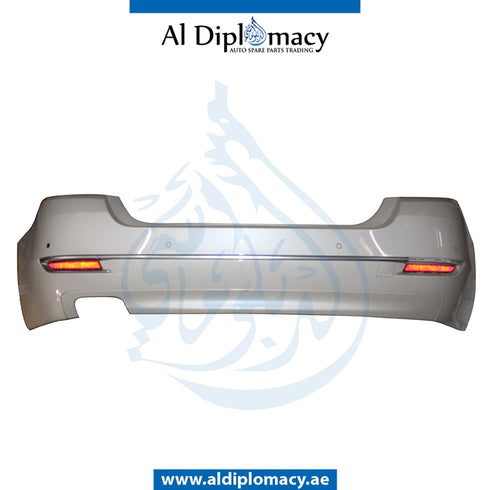 Rear Bumpr, WITH SENSOR Hole, COMPLETE for BMW 5 Series F10 (2013-2016) models, Part Number UN-51127332773-CO
