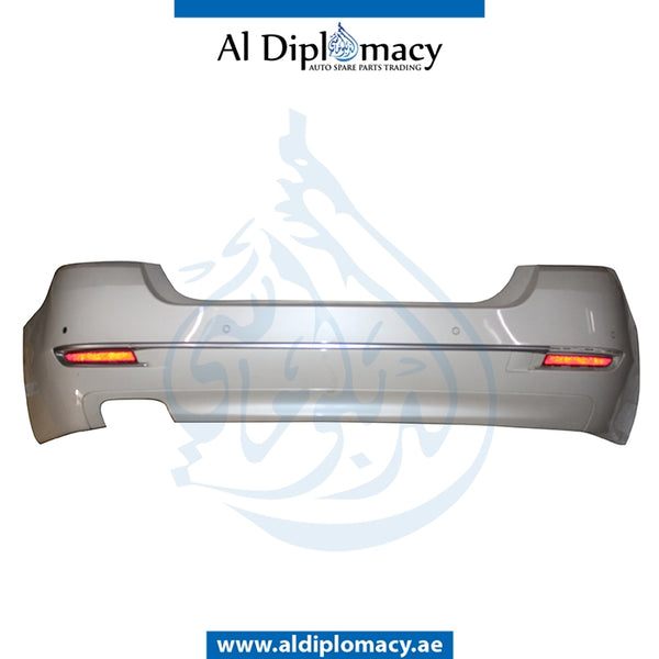 Rear Bumpr, WITH SENSOR Hole, COMPLETE for BMW 5 Series F10 (2013-2016) models, Part Number UN-51127332773-CO