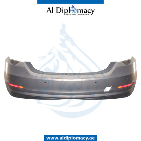 Rear Bumper, WITH SENSOR Hole, COMPLETE for BMW 3 Series F30 (2015-2019) models, Part Number UN-51127384599-CO