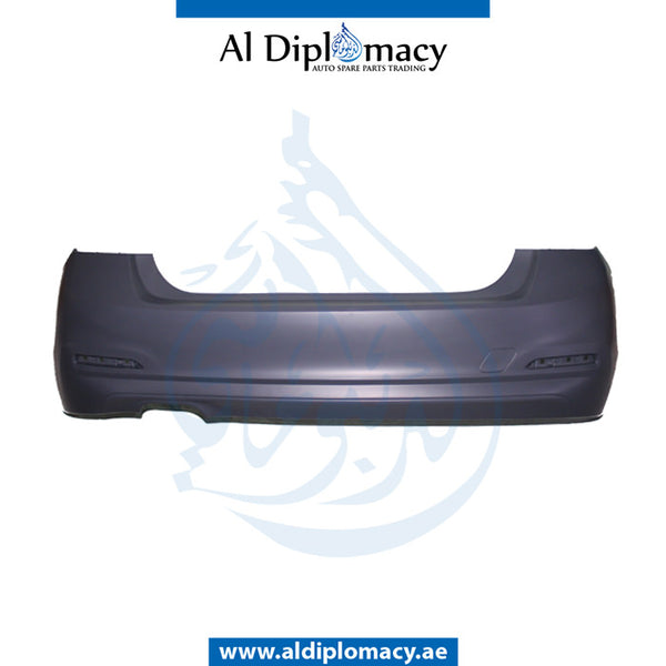Rear Bumper, WITH SENSOR Hole, COMPLETE for BMW 3 Series F30 (2015-2019) models, Part Number UN-51127384601-CO