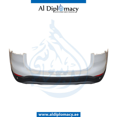 Rear Bumper, WITH SENSOR Hole, COMPLETE for BMW X1 Series F48 (2016-2019) models, Part Number UN-51127403391-CO