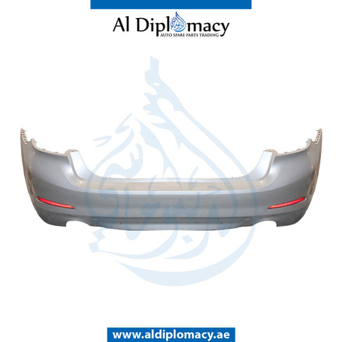 Rear Bumper, WITHOUT SENSOR Hole, COMPLETE for BMW 5 Series G30 (2016-2020) models, Part Number UN-51127475591-CO