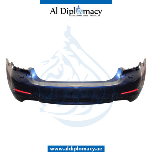 Rear Bumper, WITH SENSOR Hole, COMPLETE for BMW 5 Series G30 (2016-2020) models, Part Number UN-51127475592-CO