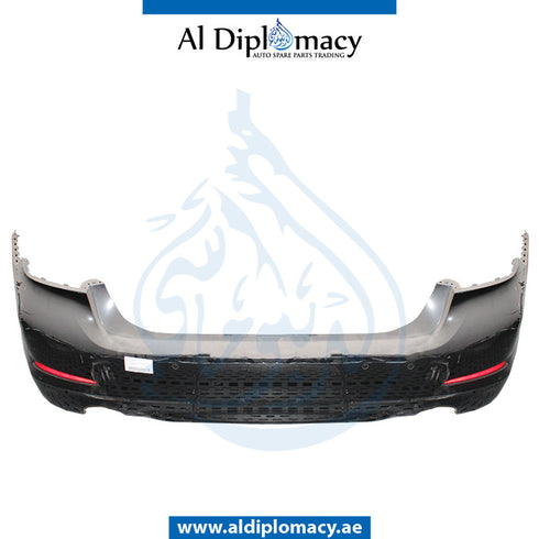 Rear Bumper, WITH SENSOR Hole, COMPLETE for BMW 5 Series G30 (2016-2020) models, Part Number UN-51127475593-CO