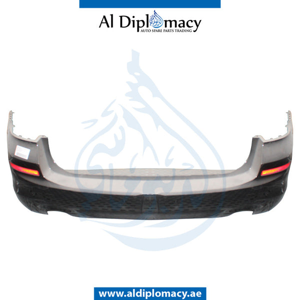 Rear Bumper, WITHOUT SENSOR Hole, COMPLETE for BMW 5 Series G31 (2017-2020) models, Part Number UN-51127475619-CO