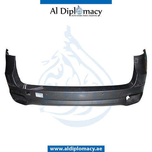 Rear Bumper, WITH SENSOR Hole, M Type, COMPLETE for BMW X5 Series F15 (2013-2018) models, Part Number UN-51128058060-CO