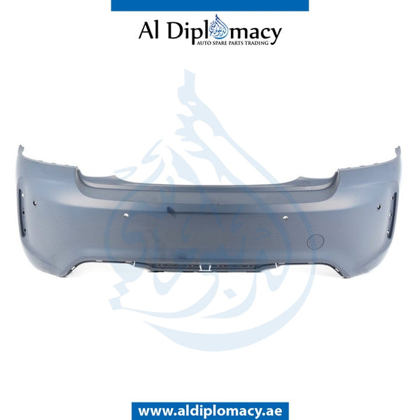 Rear Bumper, WITH SENSOR Hole, COMPLETE for BMW 2 Series F87 (2018-2021) models, Part Number UN-51128068541-CO