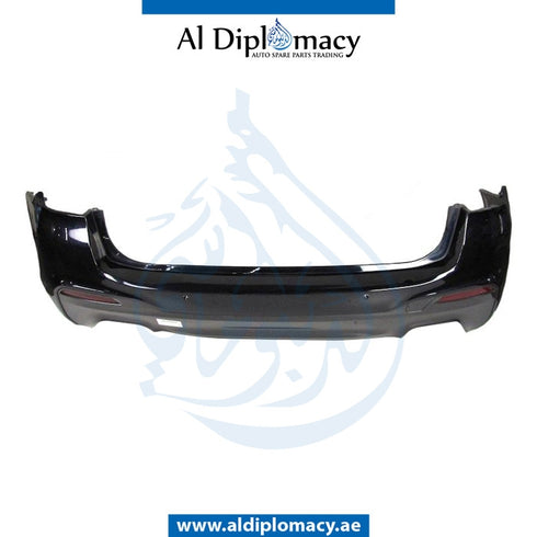 Rear Bumper, WITH SENSOR Hole, COMPLETE for BMW 5 Series G31 (2017-2020) models, Part Number UN-51128073729-CO