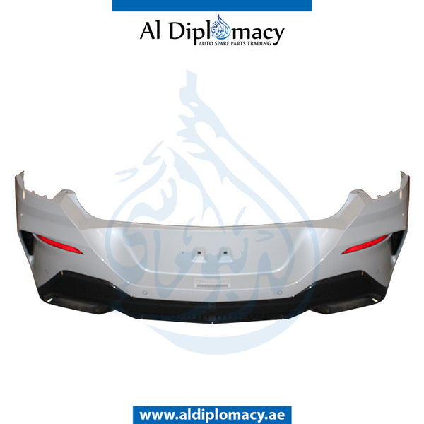 Rear Bumper, WITH SENSOR Hole, M Type, COMPLETE for BMW 8 Series G14 (2018-2023) models, Part Number UN-51128081108-CO