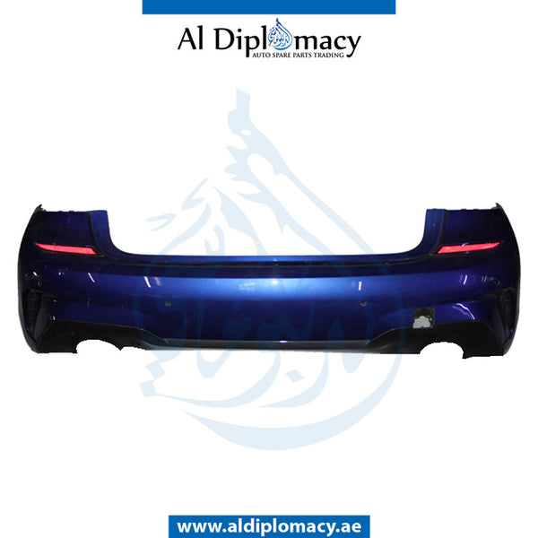 Rear Bumper, WITH SENSOR Hole, M Type, COMPLETE for BMW 3 Series G20 (2018-2022) models, Part Number UN-51128099904-CO