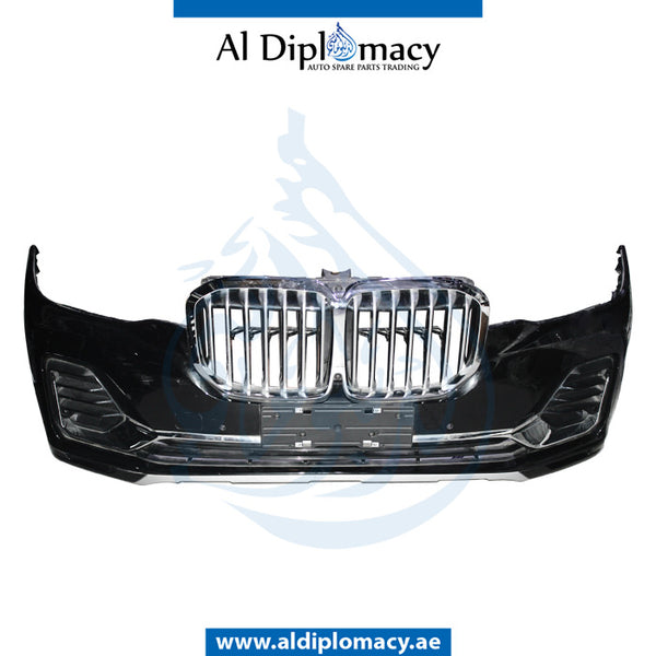 Front Bumper, WITH SENSOR Hole, COMPLETE for BMW X7 Series G07 (2018-2022) models, Part Number UN-51119478441-CO