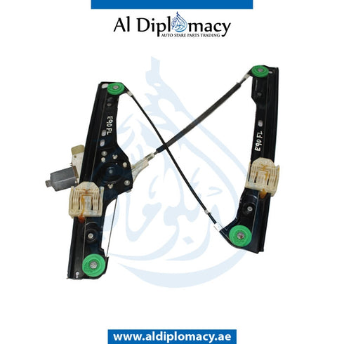 Front Left DOOR WINDOW Lifter, WITH MOTOR for BMW 3 Series E90 (2005-2011) models, Part Number UN-51337140587-W/MOTOR