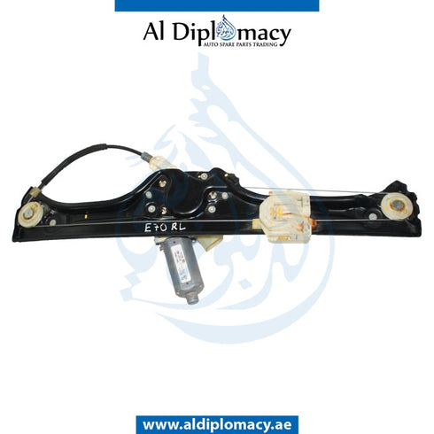 Rear Left DOOR WINDOW Lifter, WITH MOTOR for BMW X5 Series E70 (2006-2013) models, Part Number UN-51357166381-W/MOTOR