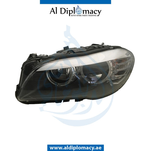 Left Headlight, Normal, USA Type, COMPLETE for BMW 5 Series F10 (2010-2016) models, Part Number UN-63117203243-CO