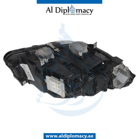 Left Headlight, BI Xenon, COMPLETE for BMW 5 Series F10 (2010-2016) models, Part Number UN-63117271911-CO