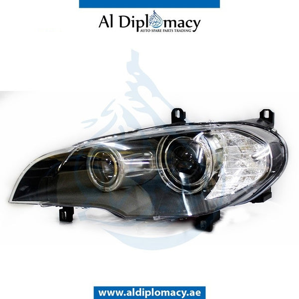 Left Headlight, BI Xenon, COMPLETE for BMW X5 Series E70 (2006-2013) models, Part Number UN-63117288991-CO