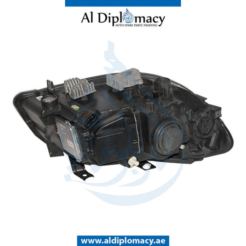 Left Headlight, BI Xenon, COMPLETE for BMW X1 Series E84 (2012-2015) models, Part Number UN-63117290261-CO