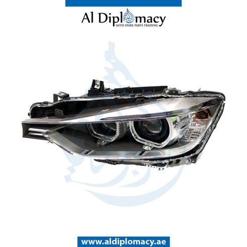 Left Headlight, AKL Xenon, COMPLETE for BMW 3 Series F30 (2011-2015) models, Part Number UN-63117338701-CO