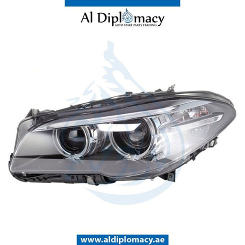 Left Headlight, ADAPTIVE Xenon, COMPLETE for BMW 5 Series F10 (2010-2016) models, Part Number UN-63117343907-CO