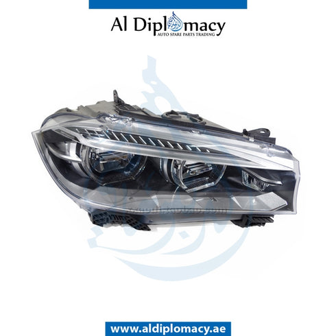 Left Headlight, ADAPTIVE Led, COMPLETE for BMW X5 Series F15 (2013-2018) models, Part Number UN-63117381137-CO