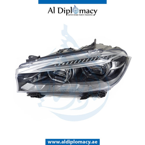 Right Headlight, ADAPTIVE Led, EMPTY for BMW X5 Series F15 (2013-2018) models, Part Number UN-63117381138