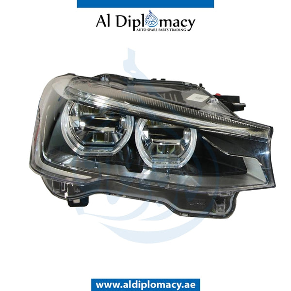 Left Headlight, ADAPTIVE Led, COMPLETE for BMW X3 Series F25 (2010-2017) models, Part Number UN-63117401143-CO