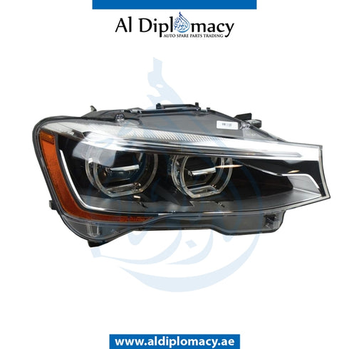 Left Headlight, ADAPTIVE Led, USA Type, COMPLETE for BMW X3 Series F25 (2010-2017) models, Part Number UN-63117401148-CO