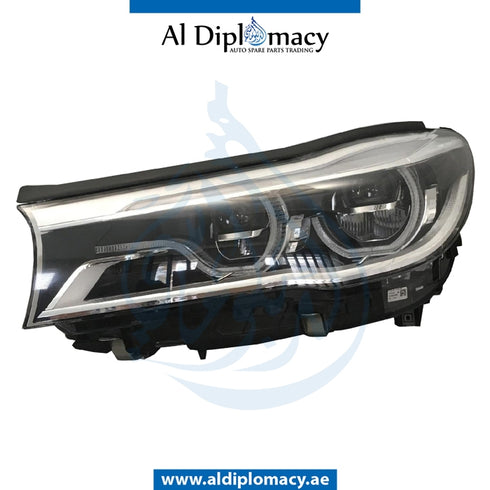 Left Headlight, ADAPTIVE Led, COMPLETE for BMW 7 Series G11 (2015) models, Part Number UN-63117408705-CO