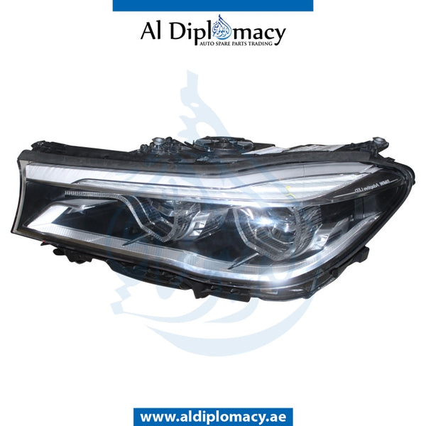 Left Headlight, ADAPTIVE Led, COMPLETE for BMW 7 Series G11 (2015) models, Part Number UN-63117408709-CO