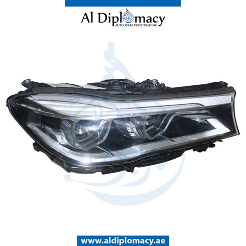 Right Headlight, ADAPTIVE Led, COMPLETE for BMW 7 Series G11 (2015) models, Part Number UN-63117408710-CO