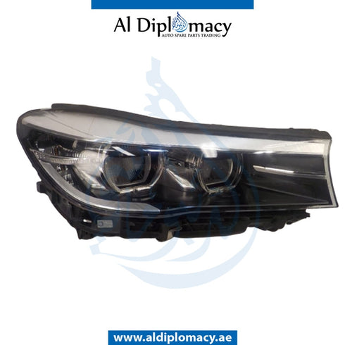 Right Headlight, Led, COMPLETE for BMW 7 Series G11 (2015) models, Part Number UN-63117408718-CO