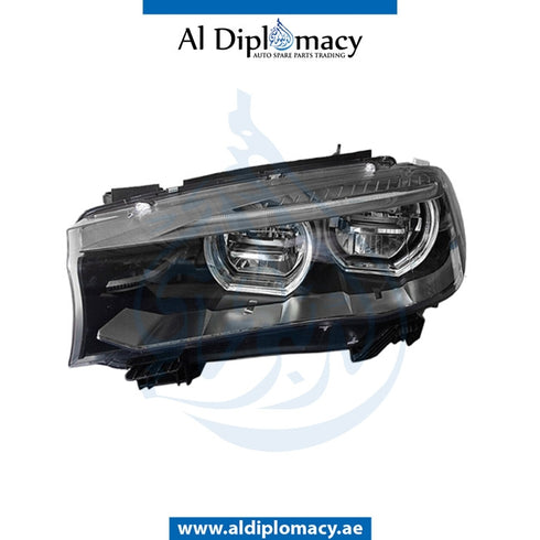 Left Headlight, ADAPTIVE Led, USA Type, COMPLETE for BMW X5 Series F15 (2013-2018) models, Part Number UN-63117442651-CO