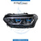 Left Headlight, LASER Light, COMPLETE for BMW X5 Series G05 (2018-2023) models, Part Number UN-63117933339-CO