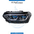 Left Headlight, LASER Light, COMPLETE for BMW X5 Series G05 (2018-2023) models, Part Number UN-63117933339-CO