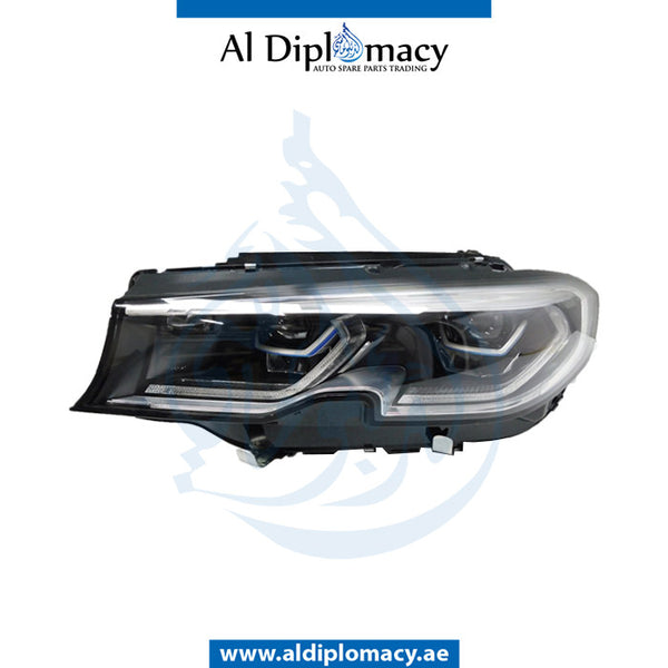 Left Headlight, LASER Light, COMPLETE for BMW 3 Series G20 (2018-2022) models, Part Number UN-63118496163-CO