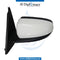 Left Mirror, WITH Camera, White, COMPLETE for BMW X5 Series E70 (2006-2013) models, Part Number UN-E70MIR-FL+CAM-CO-WH