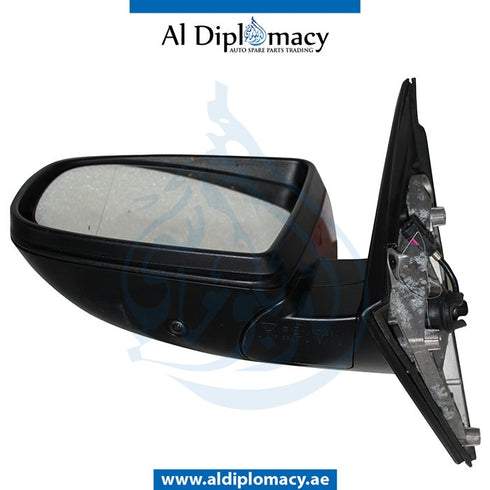 Left Mirror, WITH Camera, Red, M Look, COMPLETE for BMW X6 Series E72 (2009-2011) models, Part Number UN-E72MIR-LH+CAM-M-CO-RD