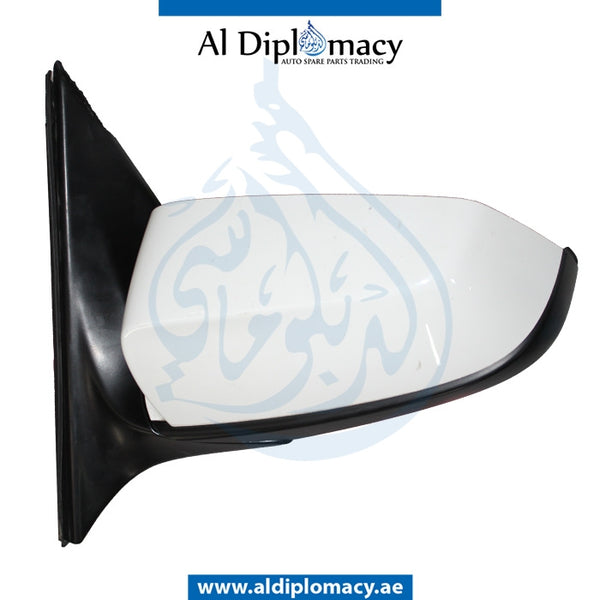 Left Mirror, White, COMPLETE for BMW 7 Series F01 (2008-2015) models, Part Number UN-F01MIR-FL-CO-WH