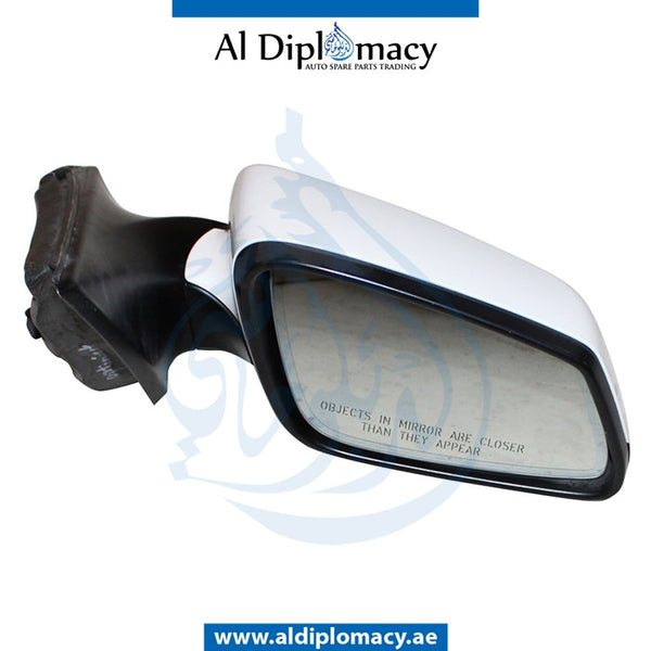 Right Mirror, White, COMPLETE for BMW 7 Series F01 (2008-2015) models, Part Number UN-F01MIR-FR-CO-WH