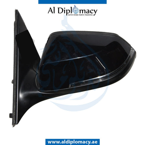 Left Mirror, WITH Camera, Blue, COMPLETE for BMW 7 Series F01 (2008-2015) models, Part Number UN-F01MIR-LH+CAM-CO-BL