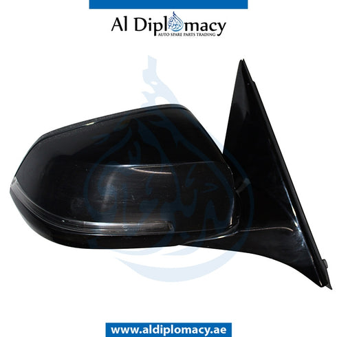 Right Mirror, Black, COMPLETE for BMW 7 Series F01 (2008-2015) models, Part Number UN-F01MIR-RH-CO-BK